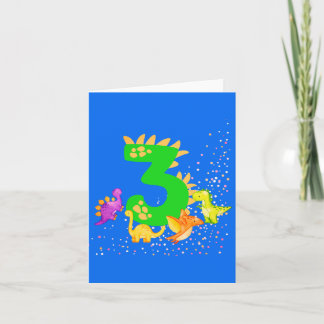 3rd Birthday. Dinosaur Design. My third birthday. Anteckningskort