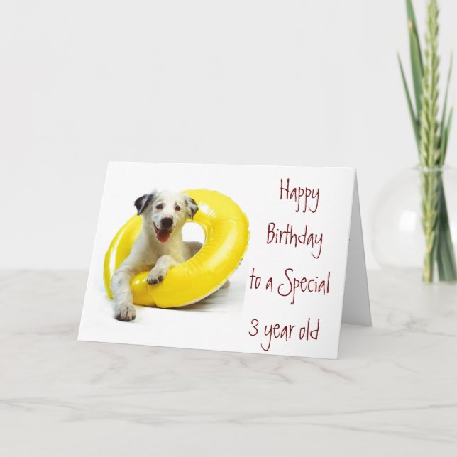 "3rd" BIRTHDAY" FULLT AV ROLIGT OCH KISSER OCKSÅ! Kort (Framsida)