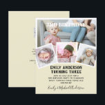 3RD Birthday Photo Collage Inbjudan Boy Mixed<br><div class="desc">Bekvämt klassisk modern 4 xPHOTO COLLAGE med övertäckningstext och trendigets typografiklayout med textmall fält på båda sidor, så att du kan lägga till all information du behöver om party-evenemanget. Den här allt-i-1-födelsedagsartikeln kan användas som ett meddelande, inbjudan till firande eller som ett tack. Mycket färg att visa, 🎨 Design av...</div>