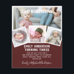 3RD Birthday Photo Collage Inbjudan Boy Mixed Flygblad<br><div class="desc">Bekvämt klassisk modern 4 xPHOTO COLLAGE med övertäckningstext och trendigets typografiklayout med textmall fält på båda sidor, så att du kan lägga till all information du behöver om party-evenemanget. Den här allt-i-1-födelsedagsartikeln kan användas som ett meddelande, inbjudan till firande eller som ett tack. Mycket färg att visa, 🎨 Design av...</div>