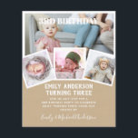 3RD Birthday Photo Collage Inbjudan Boy Mixed Flygblad<br><div class="desc">Bekvämt klassisk modern 4 xPHOTO COLLAGE med övertäckningstext och trendigets typografiklayout med textmall fält på båda sidor, så att du kan lägga till all information du behöver om party-evenemanget. Den här allt-i-1-födelsedagsartikeln kan användas som ett meddelande, inbjudan till firande eller som ett tack. Mycket färg att visa, 🎨 Design av...</div>