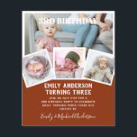 3RD Birthday Photo Collage Inbjudan Boy Mixed Flygblad<br><div class="desc">Bekvämt klassisk modern 4 xPHOTO COLLAGE med övertäckningstext och trendigets typografiklayout med textmall fält på båda sidor, så att du kan lägga till all information du behöver om party-evenemanget. Den här allt-i-1-födelsedagsartikeln kan användas som ett meddelande, inbjudan till firande eller som ett tack. Mycket färg att visa, 🎨 Design av...</div>