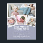 3RD Birthday Photo Collage Inbjudan Boy Mixed Flygblad<br><div class="desc">Bekvämt klassisk modern 4 xPHOTO COLLAGE med övertäckningstext och trendigets typografiklayout med textmall fält på båda sidor, så att du kan lägga till all information du behöver om party-evenemanget. Den här allt-i-1-födelsedagsartikeln kan användas som ett meddelande, inbjudan till firande eller som ett tack. Mycket färg att visa, 🎨 Design av...</div>