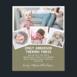 3RD Birthday Photo Collage Inbjudan Boy Mixed Flygblad<br><div class="desc">Bekvämt klassisk modern 4 xPHOTO COLLAGE med övertäckningstext och trendigets typografiklayout med textmall fält på båda sidor, så att du kan lägga till all information du behöver om party-evenemanget. Den här allt-i-1-födelsedagsartikeln kan användas som ett meddelande, inbjudan till firande eller som ett tack. Mycket färg att visa, 🎨 Design av...</div>