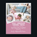 3RD Birthday Photo Collage Inbjudan Boy Mixed Flygblad<br><div class="desc">Bekvämt klassisk modern 4 xPHOTO COLLAGE med övertäckningstext och trendigets typografiklayout med textmall fält på båda sidor, så att du kan lägga till all information du behöver om party-evenemanget. Den här allt-i-1-födelsedagsartikeln kan användas som ett meddelande, inbjudan till firande eller som ett tack. Mycket färg att visa, 🎨 Design av...</div>