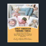 3RD Birthday Photo Collage Inbjudan Boy Mixed Flygblad<br><div class="desc">Bekvämt klassisk modern 4 xPHOTO COLLAGE med övertäckningstext och trendigets typografiklayout med textmall fält på båda sidor, så att du kan lägga till all information du behöver om party-evenemanget. Den här allt-i-1-födelsedagsartikeln kan användas som ett meddelande, inbjudan till firande eller som ett tack. Mycket färg att visa, 🎨 Design av...</div>