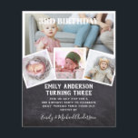 3RD Birthday Photo Collage Inbjudan Boy Mixed Flygblad<br><div class="desc">Bekvämt klassisk modern 4 xPHOTO COLLAGE med övertäckningstext och trendigets typografiklayout med textmall fält på båda sidor, så att du kan lägga till all information du behöver om party-evenemanget. Den här allt-i-1-födelsedagsartikeln kan användas som ett meddelande, inbjudan till firande eller som ett tack. Mycket färg att visa, 🎨 Design av...</div>