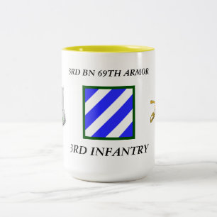 3RD BN 69:E ARMOR 3RD INFANTRÄDELSE Två-Tonad MUGG