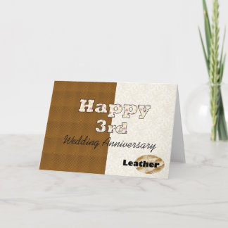 3rd bröllopsdag för lycklig kort