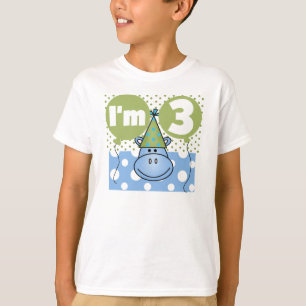 3rd födelsedag för blåttflodhäst t-shirt