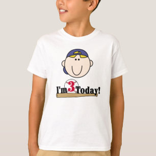 3rd födelsedag för blond baseball tee shirt
