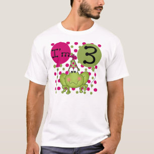 3rd födelsedag för groda (rosor) tee