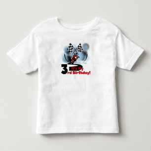 3rd födelsedag för motorcykeltävla t shirt