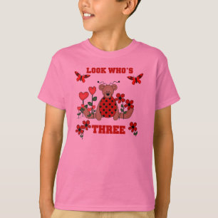 3rd födelsedag för nyckelpigabjörn t-shirt