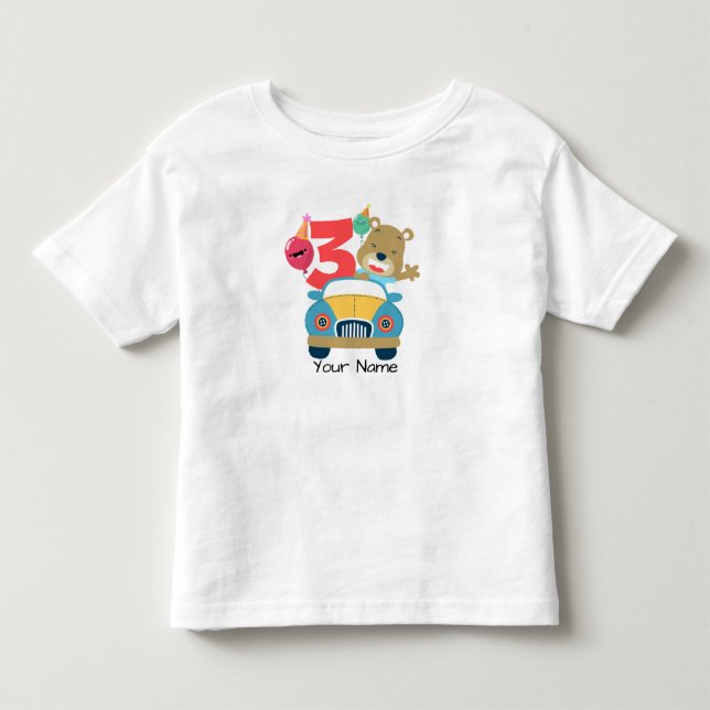 3rd Födelsedagbjörn T-shirt (Framsida)