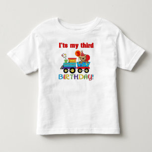 3rd födelsedagbjörntåg t-shirt