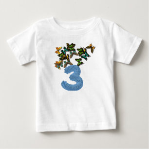 3rd födelsedagfjärilar tee