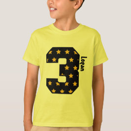 3rd Födelsedagpojke tre år anpassningsbarnamn V01D T Shirt