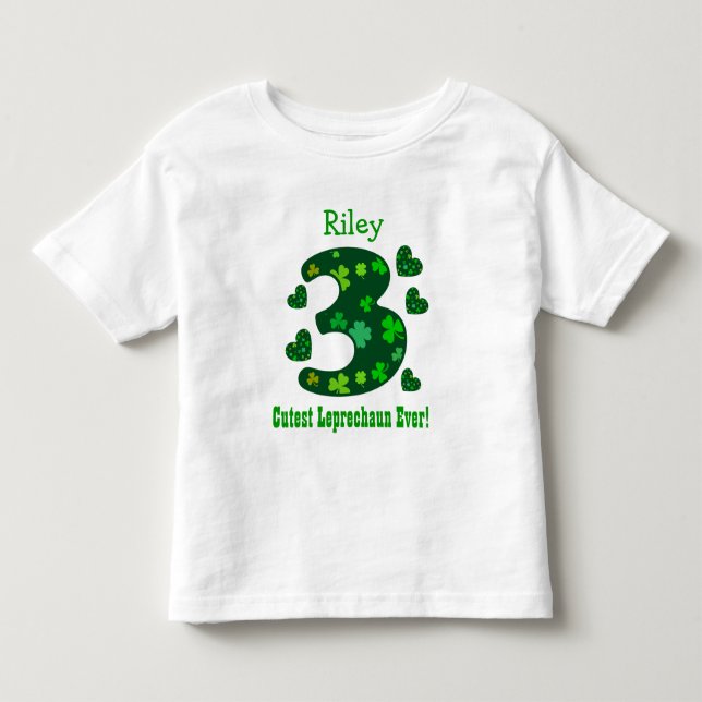 3rd FödelsedagSts Patrick mest gulliga troll Tee Shirt (Framsida)