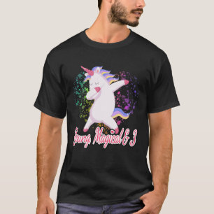 3Rd-födelsedagsutrustning, Dabbing Unicorn Young M T Shirt