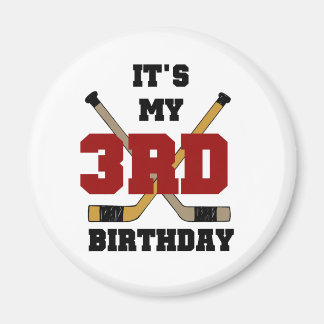 3rd födelsedagTshirts och gåvor för hockey Magnet