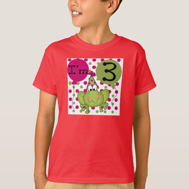 3rd födelsedagTshirts och gåvor för rosa groda Tröja (Framsida)