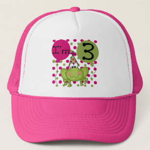3rd födelsedagTshirts och gåvor för rosa groda Truckerkeps