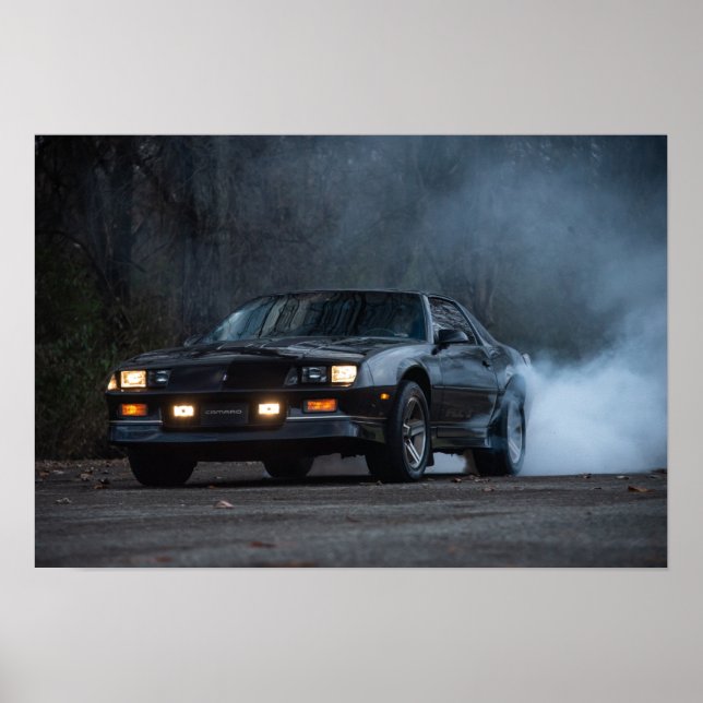 3rd gen Camaro IROC-Z burnout Poster (Framsidan)