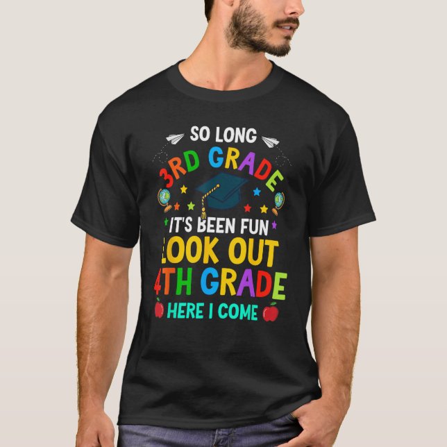 3rd Grade 4th Here I Come First Day Back To School T Shirt (Framsida)