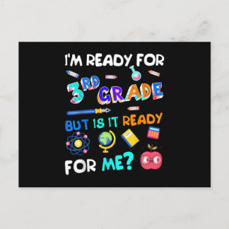 3rd Grade Back to School Third Grade 1st Day of Meddelande Vykort