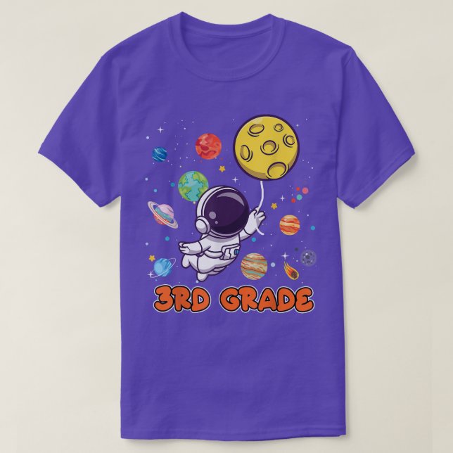 3rd Grade Birthday Boy Tee Astronaut Third Grade B (Design framsida)