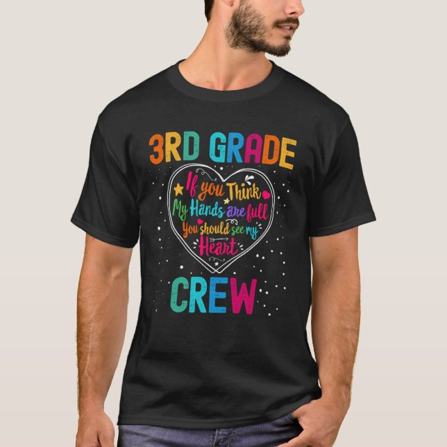 3rd Grade Crew Appreciation Week Back to School He T Shirt (Framsida)