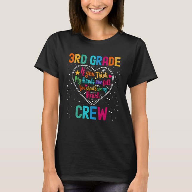 3rd Grade Crew Appreciation Week Back to School He T Shirt (Framsida)