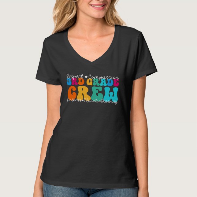 3rd Grade Crew Appreciation Week Back to School T Shirt (Framsida)
