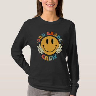 3rd Grade Crew Retro Groovy Teacher Student Back T T Shirt