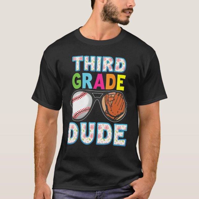 3rd Grade Dude Back To School Third Student Kid Ba T Shirt (Framsida)