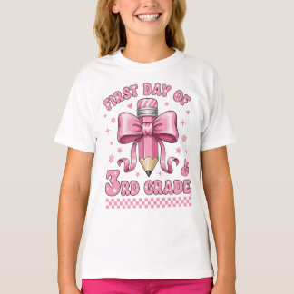 3rd Grade Girl First Day Of School Cute T Shirt
