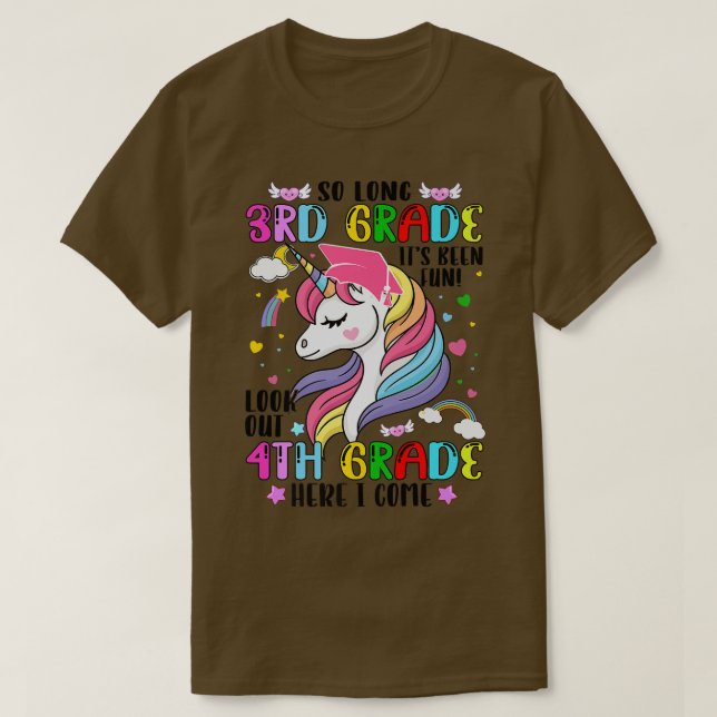 3rd Grade Graduation Magical Unicorn 4th Grade Her T Shirt (Design framsida)