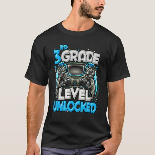 3rd Grade Level Unlocked Game On 3rd Grade Back To T Shirt (Framsida)