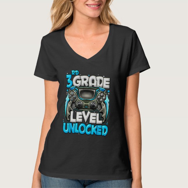 3rd Grade Level Unlocked Game On 3rd Grade Back To T Shirt (Framsida)