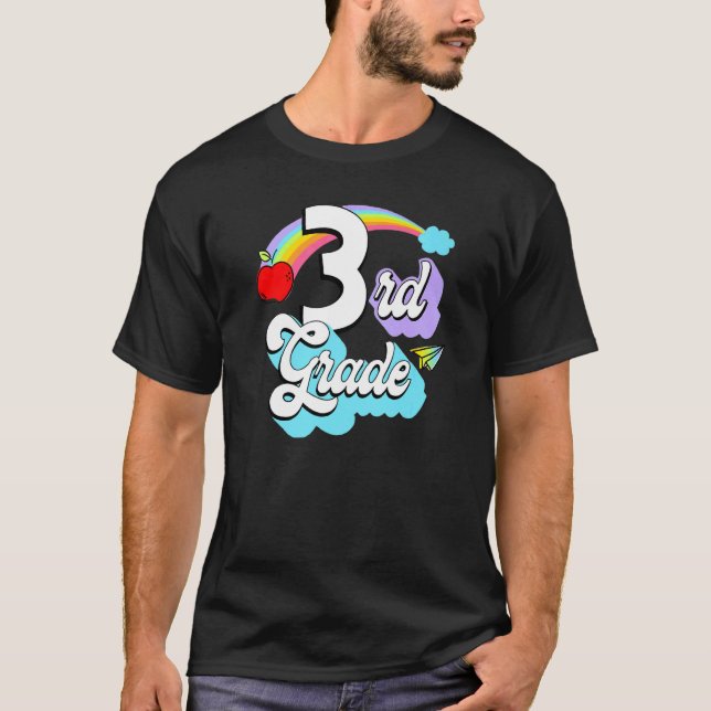 3rd Grade Rainbow Back To School Third Grade Teach T Shirt (Framsida)