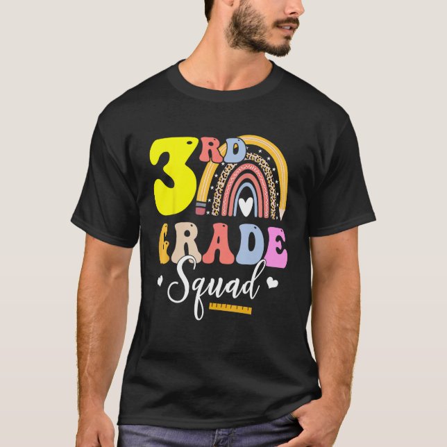 3rd Grade Squad Teachers Kids Third Grade Back to  T Shirt (Framsida)