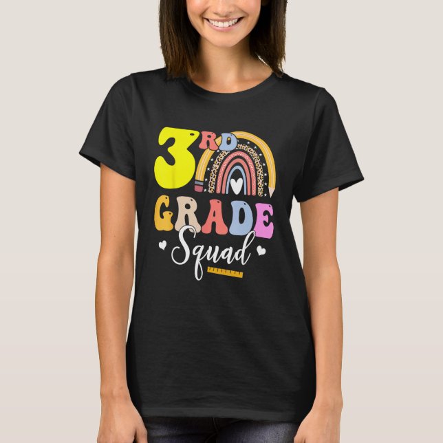 3rd Grade Squad Teachers Kids Third Grade Back to  T Shirt (Framsida)