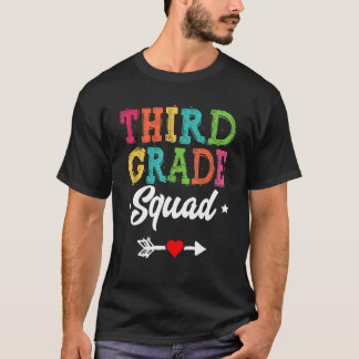 3rd Grade Squad Third Teacher Student Team Back To T Shirt
