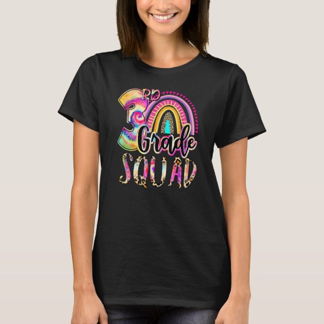 3rd Grade Squad Tie Dye Back To School Teacher Stu T Shirt (Framsida)