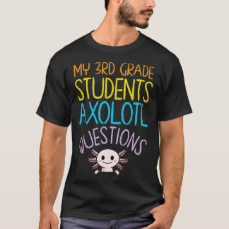 3rd Grade Teacher Appreciation I Aolotl Questions  T Shirt