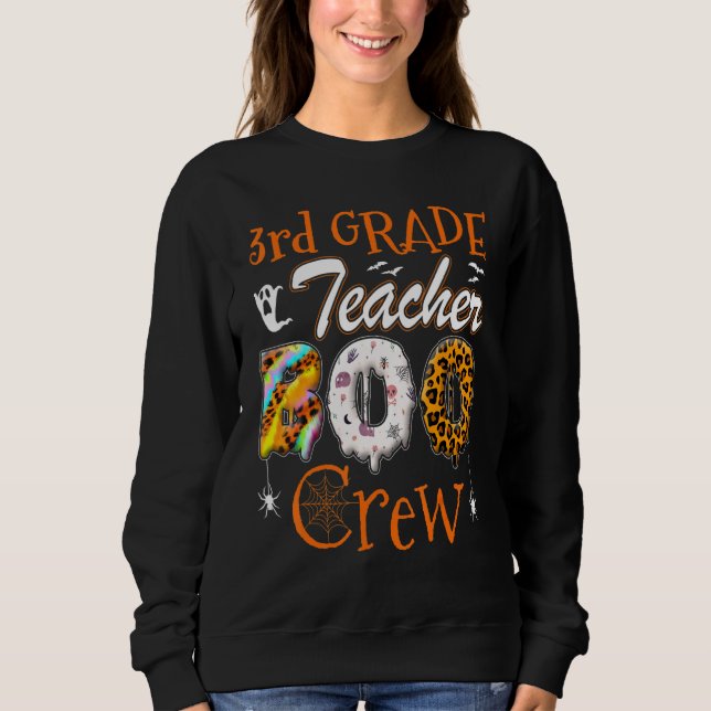 3rd Grade Teacher Boo Crew  Teachers Halloween Cos T Shirt (Framsida)