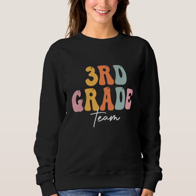 3rd Grade Team Groovy Men Women Happy First Day Of T Shirt (Framsida)