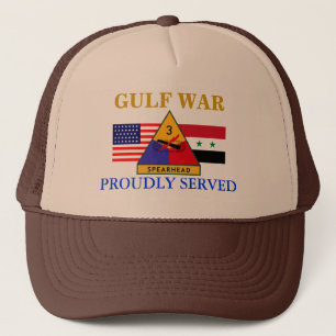 3RD GULFKRIGETHATT för ARMORED UPPDELNING Truckerkeps