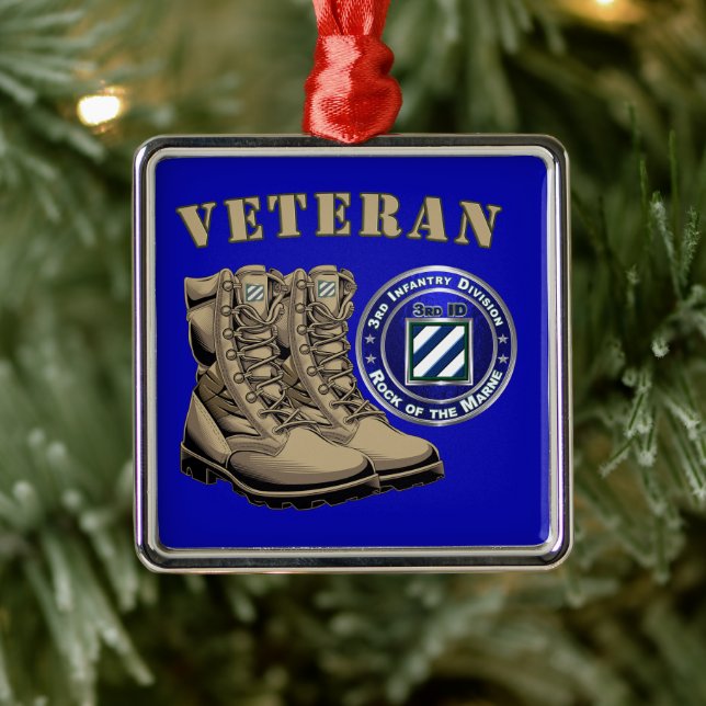 3rd ID Infantry Division Christmas Julgransprydnad Metall (Träd)